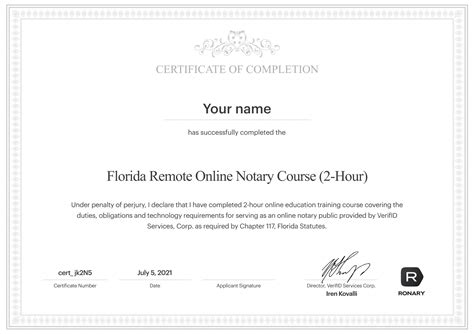 Florida Remote Online Notary Course | Ronary app