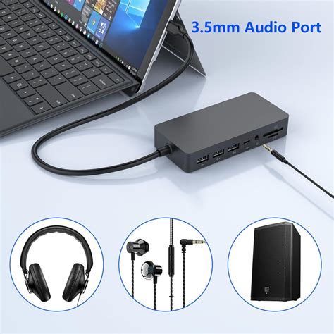 Rocketek Microsoft USB C Surface Dock Triple Displays, 12 in India | Ubuy