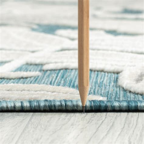 Tayse Tropic 2 X 3 (ft) Aqua Indoor/Outdoor Throw Rug TRP1135 2X3 at ...