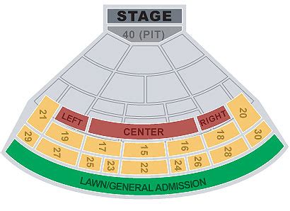 Saratoga Performing Arts Center Seating Chart With Seat Numbers