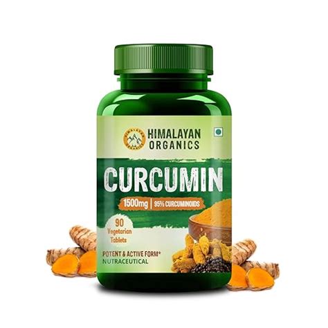 Himalayan Organics Curcumin With Biopiperine 1500mg Tablets With 95% ...