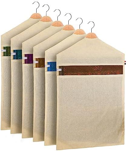 SOLSTICE Cotton Saree Bags/Covers For Storage Set Of - 12 Big Size ...