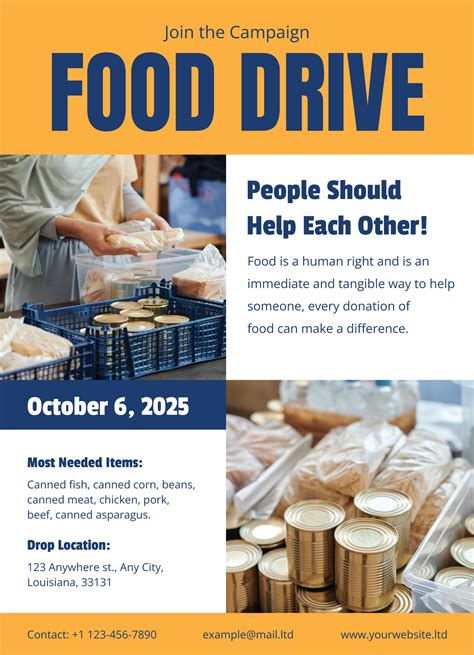 Canned Food Drive Flyer at Zac Belmore blog