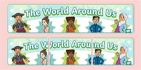 The World Around Us Display Banner (teacher made) - Twinkl