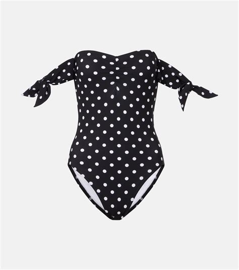 Polka-dot swimsuit in black - Karla Colletto | Mytheresa