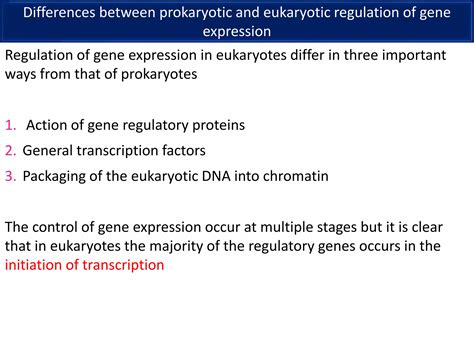 Regulation of gene expression in eukaryotes | PPTX