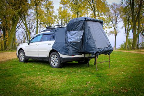 Post Up tent clings to hatch, turning Subaru into Pontiac Aztek