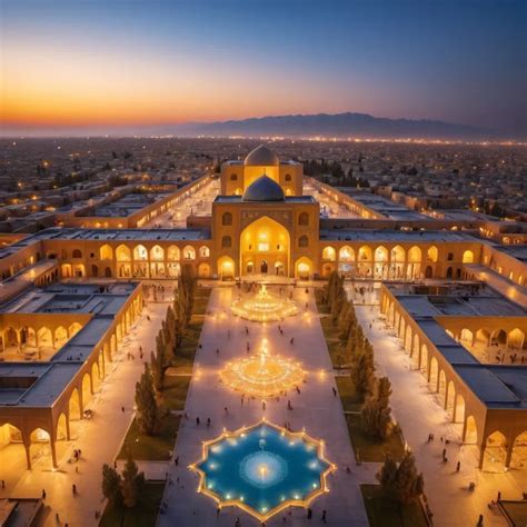 A view of the city of Isfahan, complex details, high...
