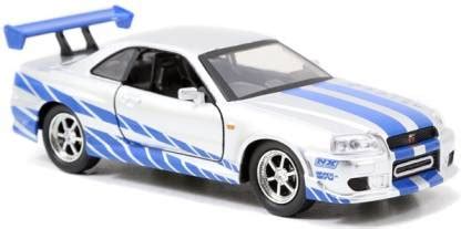 Jada Toys Fast & Furious 1:32 2002 Nissan Skyline GTR R34-Silver Metal ...