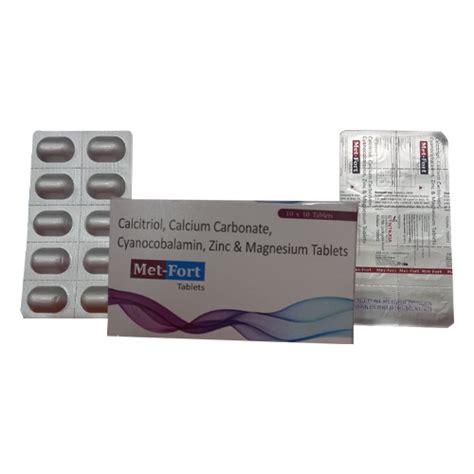 Met fort - Calcitriol, calcium Carbonate, Cyanocobalamin, Zinc ...