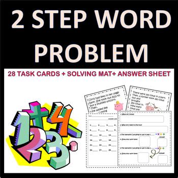 Image result for Two-Step Word Problem. Print