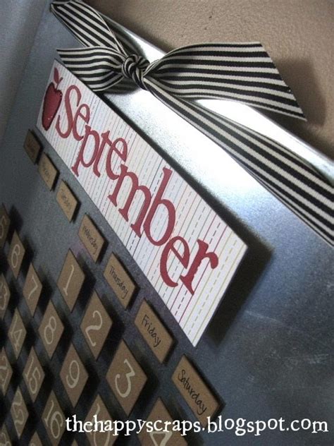 Magnet Board Calendar - The Happy Scraps
