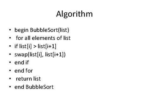 Image result for Algorithm of Bubble Sort