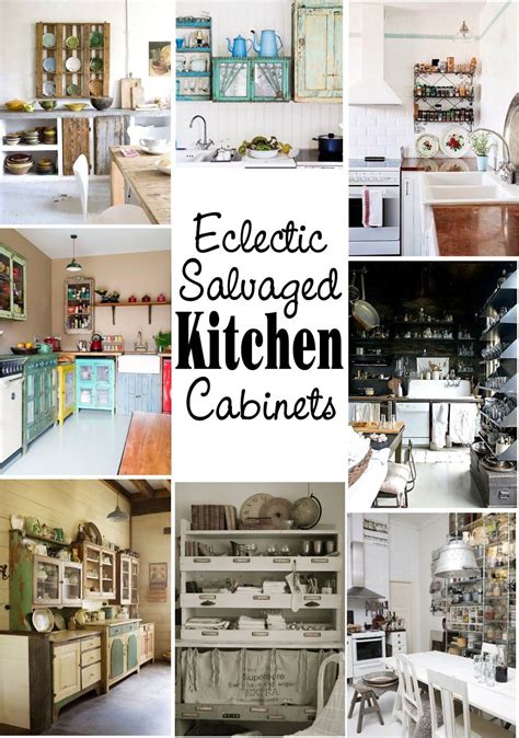 Mod Vintage Life: Salvaged Kitchen Cabinets | Funky kitchen, Eclectic ...