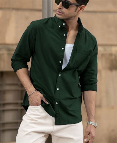 Emerald Green Cotton Oxford Shirt – Powerlook
