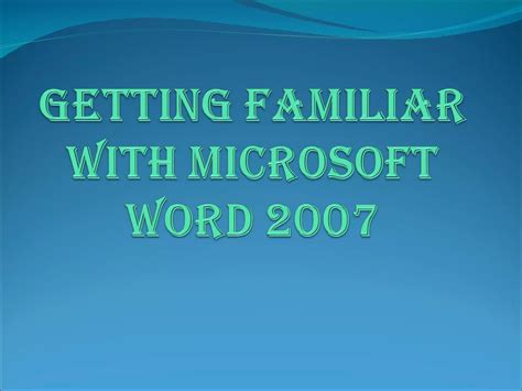 Image result for Word 2007 Tutorials for Beginners