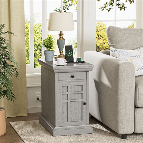 Lark Manor™ Angelynne Floor Shelf End Table Set with Storage and Built ...
