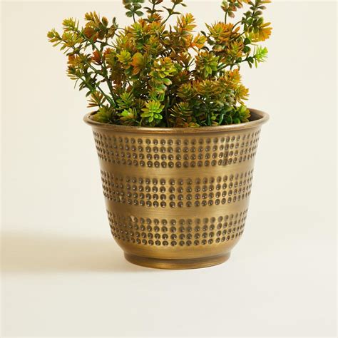 Buy Cairo Metal Embossed Planter from Home Centre at just INR 449.0