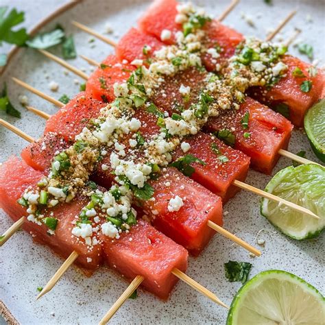 Watermelon Tajin Skewers