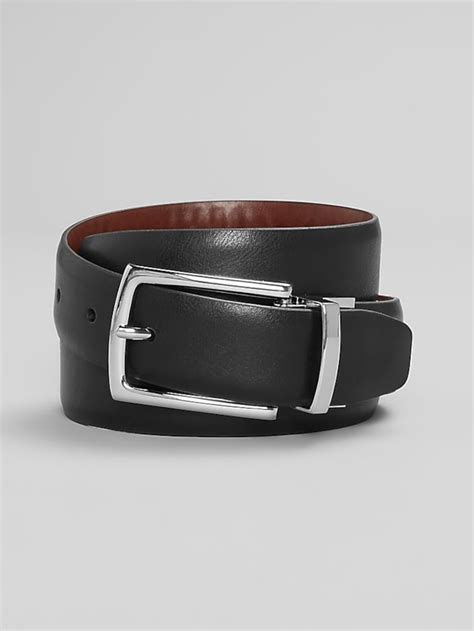 Joseph Abboud Reversible Smooth Leather Belt, Black | Belts | Men's ...