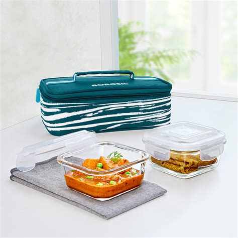Buy Steller Glass Lunch Box, Square x 2 (Flat) at Best Price Online in ...