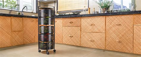 TEX-RO Kitchen Trolley with Wheels, Kitchen Organizer Items and Storage ...