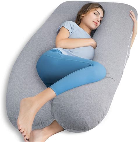 QUEEN ROSE Pregnancy Pillows, Cooling U Shaped Body Pillow for Sleeping, Maternity Pillow for ...
