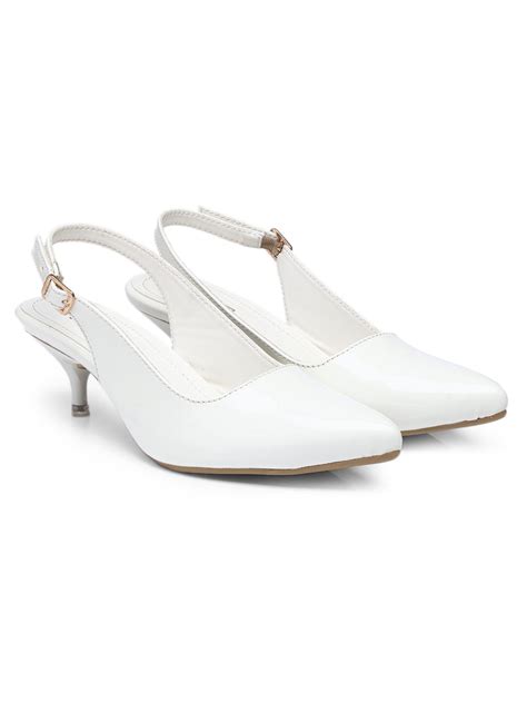 GNIST Classy Pointed White Kitten Heel – Gnist Footwear