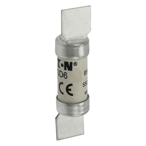Eaton Bussmann NSD6 HRC Fuse, 6 Amp, 550 VAC, 80 kA, F1 Size, Clip On Tag