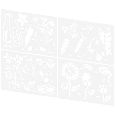 Buy Healifty 4pcs Growth Cycle Stencil Life Cycle of Sunflower Peanut ...