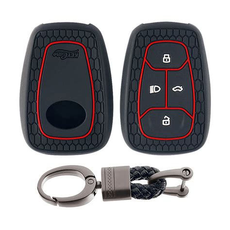 Keycare silicone key cover and keychain fit for : Tata Nexon, Altroz,