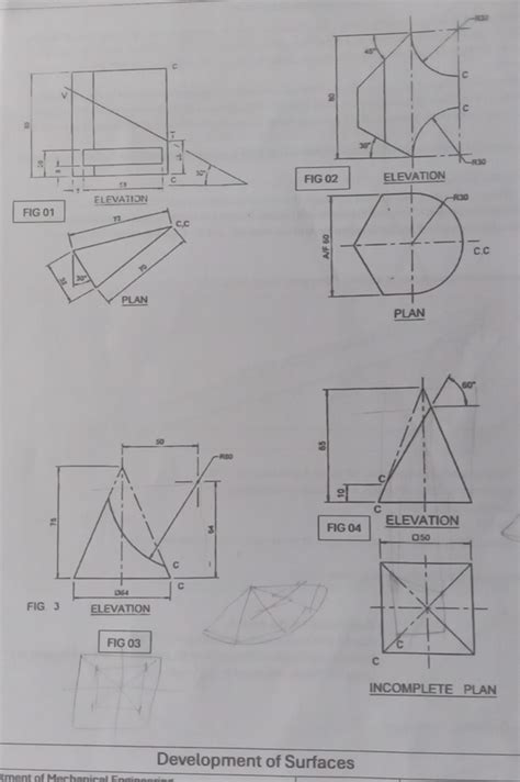 Image result for Development of Surfaces Engineering Drawing