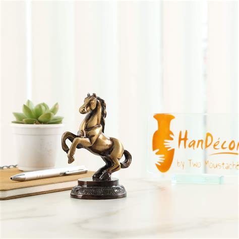 Uplifted Legs Horse Tableware Brass Showpiece – Two Moustaches Store