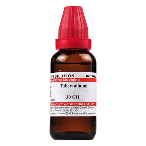 Buy Dr.Willmar Schwabe Tuberculinum 30 CH Dilution, 30 ml | 19 Minutes ...