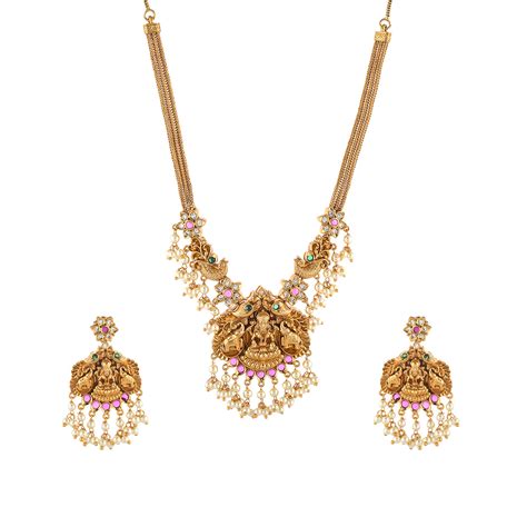Gold Opulence Temple Jewellery Set – VOYLLA