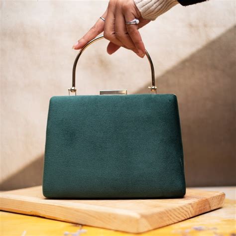 Green Fabric Clutch - Artklim
