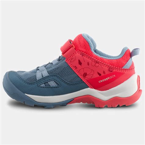 Kids’ Hiking Shoes - Crossrock - Watermelon pink, Storm Blue - Quechua ...