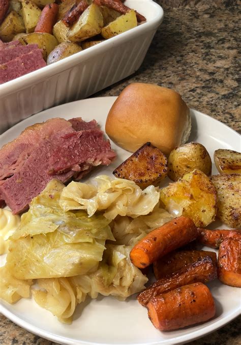 Oven Baked Corned Beef and Cabbage - What's Mom Cookin'