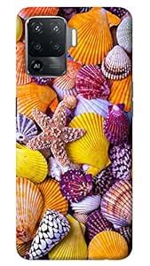 NDCOM for Oppo F19 Pro Back Cover Sea Shells Printed Hard Case : Amazon ...