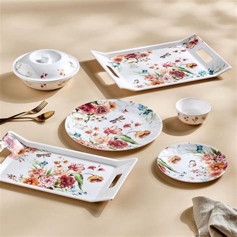 Buy Meadows Theme Melamine Printed Side Plate - 19cm from Home Centre ...