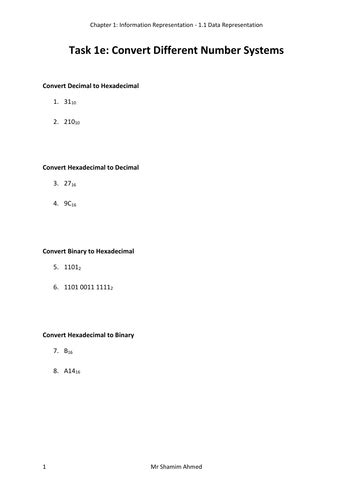 Image result for Data Representation Computer Science a Level