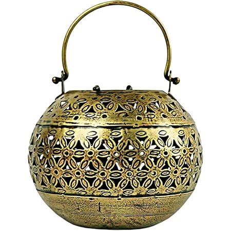 KAEVION Iron Antique Brass Table Top D cor Degchi | Incense Burner ...