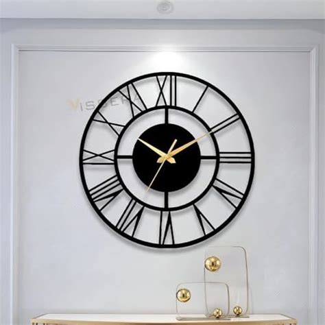 Buy Vintage Clock Iron Hand-Crafted Large Copper Abstract Analog Wall ...