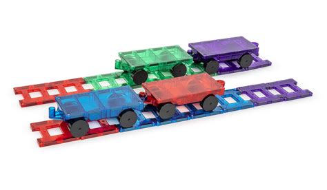 Buy Playmags Magnetic Tiles Train Set, 20 Piece Accessory Set Includes ...