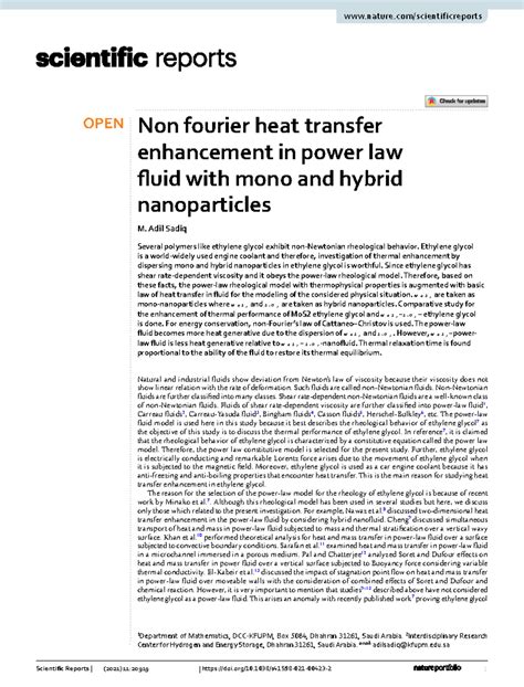 Enhancement of Heat Transfer in Ethylene Glycol with Hybrid ...