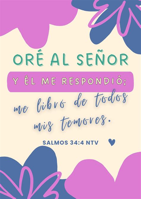 Salmo 34:4 | Salmo 34, Salmos, Frases espirituales