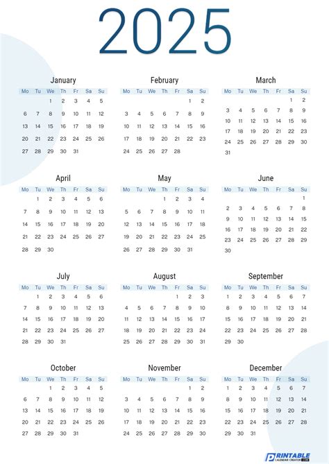 2027 Modern Blue Free Printable Jewish Calendar PDF - Sleek Design for ...