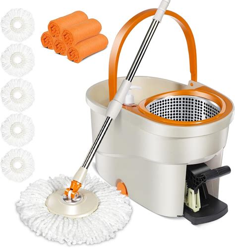 Amazon.com: OZD Spin Mop and Bucket, Mops and Bucket with Wringer Set ...