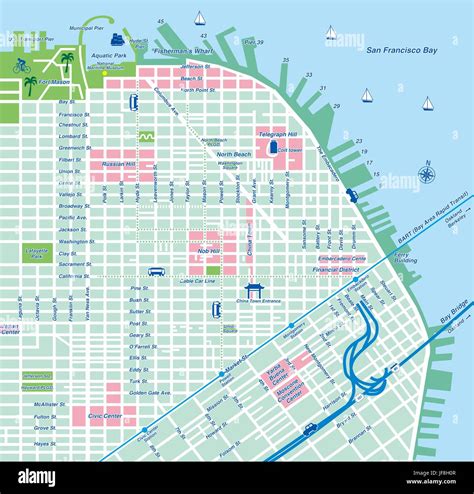 San Francisco city map Stock Vector Image & Art - Alamy