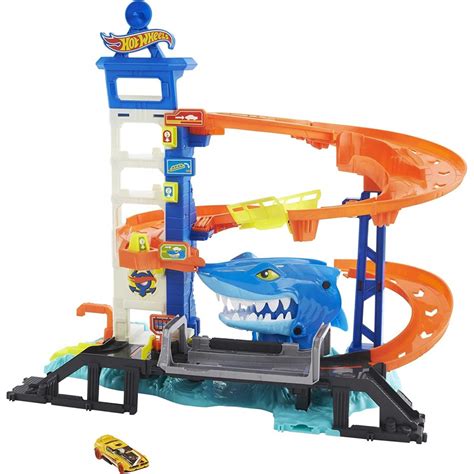 Mattel Hot Wheels City Shark Escape Playset, With 1 Car HDP06 | Toys ...